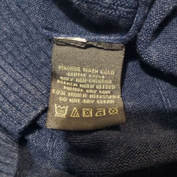 Vintage Men's Blue Crew Neck Sweater Sz Large - Picture 6 of 7